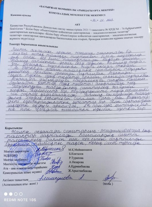 Мектеп асханасының жұмысын ұйымдастыру